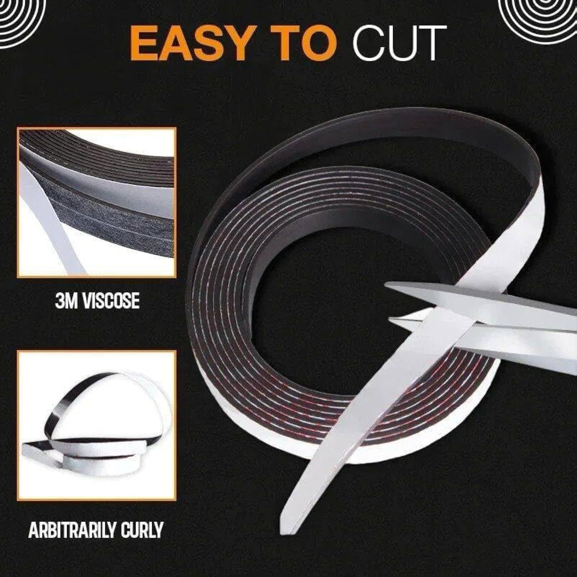 Magnetic Tape 10 Feet Flexible Self Adhesive Strip